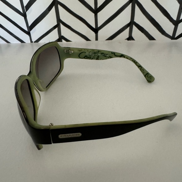 【Coach】 Womens Sunglasses Ginger Green Black with Case - Picture 3 of 10